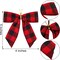 30 Pieces Small Christmas Bows Red and Black Buffalo Plaid Bows Xmas Hanging Ribbon Bows for Christmas Tree Home Decor, 5 x 4 Inches